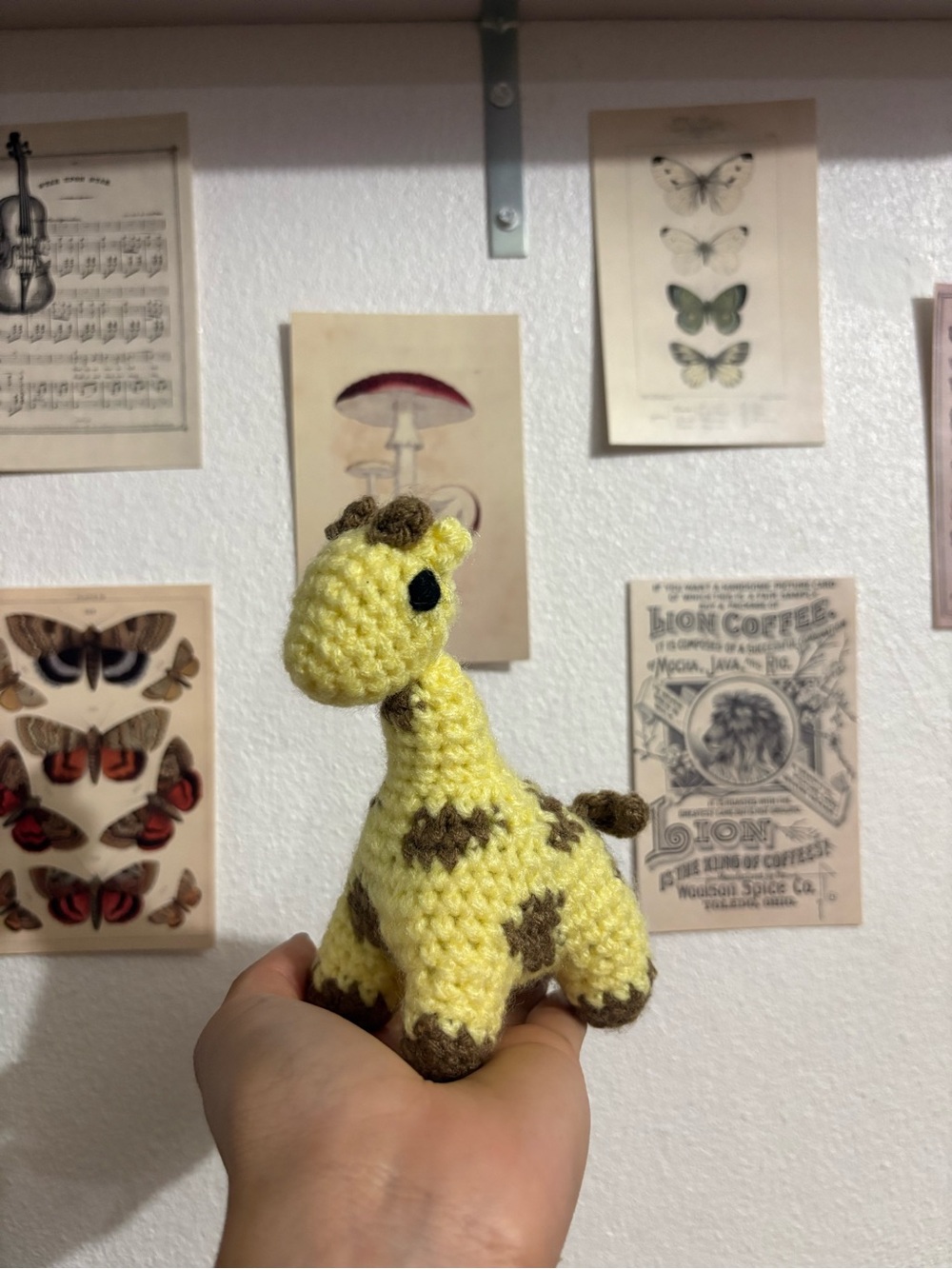 Handmade Yellow Crochet Giraffe Plush Toy - Kids Toy